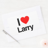 ik hou van larry rechthoekige sticker (Envelop)