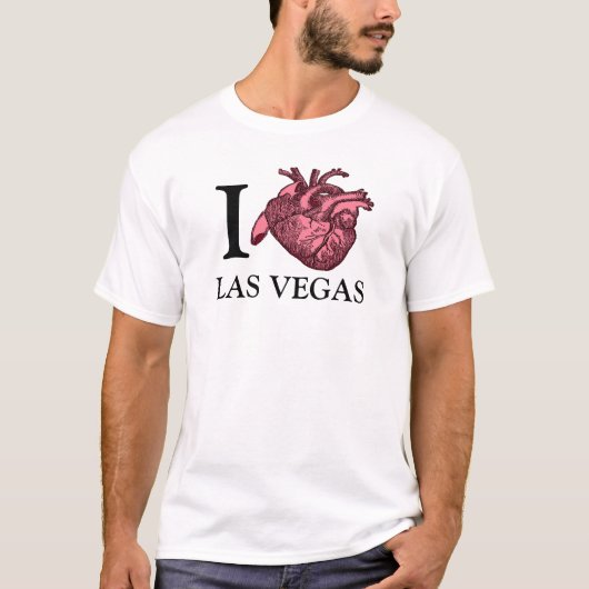 Ik hou van Las Vegas anatomisch correct hart T-shirt (Voorkant)