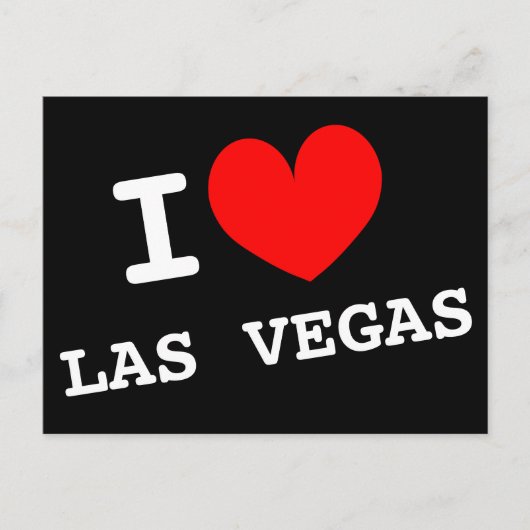 Ik hou van Las Vegas briefkaart |  adres (Voorkant)