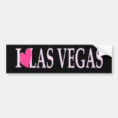 Ik hou van Las Vegas (roze hart) Bumpersticker! Bumpersticker (Voorkant)