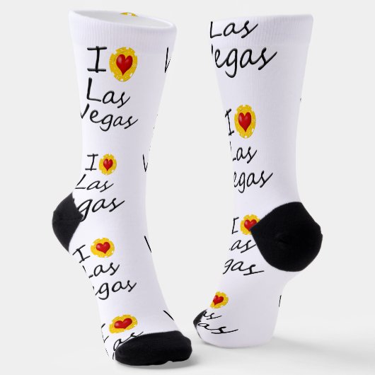 Ik hou van Las Vegas Sokken (Gebogen)