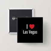 Ik hou van Las Vegas Vierkante Button 5,1 Cm (Voorkant /achterkant)