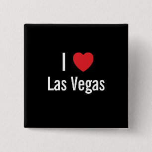 Ik hou van Las Vegas Vierkante Button 5,1 Cm