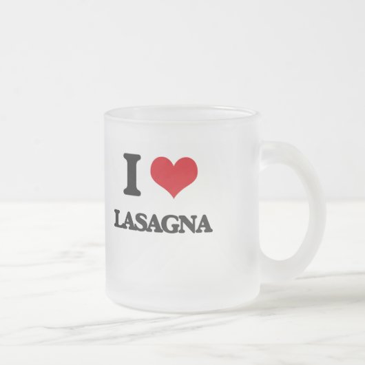 Ik hou van Lasagna Matglas Koffiemok (Rechts)