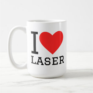 Ik hou van laser koffiemok