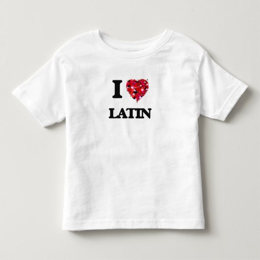 Ik hou van Latijn Kinder Shirts (Voorkant)