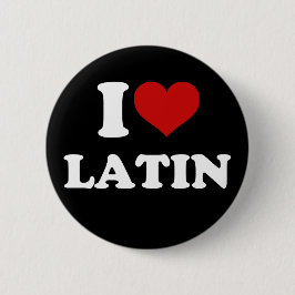 Ik hou van Latijn Ronde Button 5,7 Cm