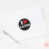 Ik hou van Latijn Ronde Sticker (Envelop)