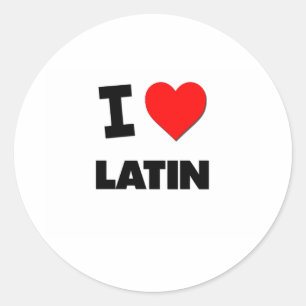 Ik hou van Latijn Ronde Sticker