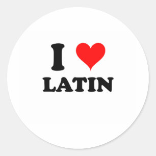 Ik hou van Latijn Ronde Sticker