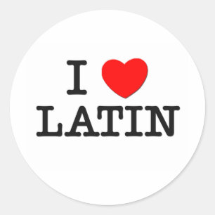 Ik hou van LATIJN Ronde Sticker