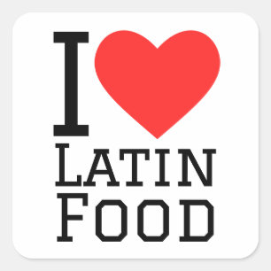 Ik hou van Latijns eten Vierkante Sticker