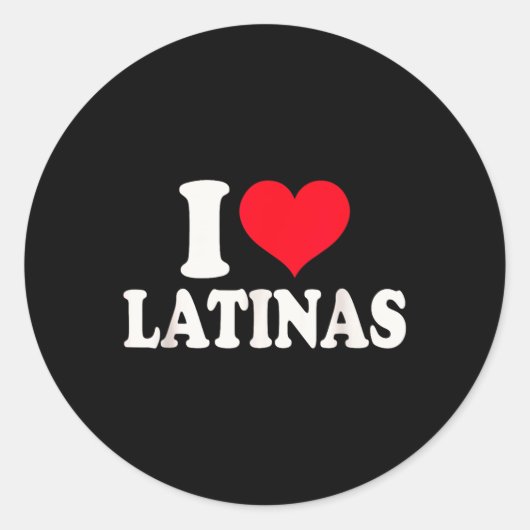 Ik hou van Latinas Heart Love Latinas Ronde Sticker (Voorkant)