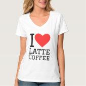 Ik hou van latte koffie t-shirt (Voorkant)