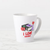 Ik hou van latte Mok leren (Rechterhoek)