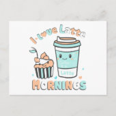 Ik hou van Latte Mornings Aankondigingskaart (Voorkant)