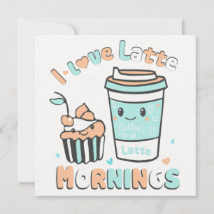Ik hou van Latte Mornings Bedankkaart
