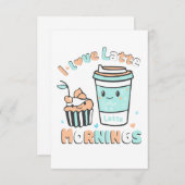 Ik hou van Latte Mornings Bedankkaart (Voorkant / Achterkant)