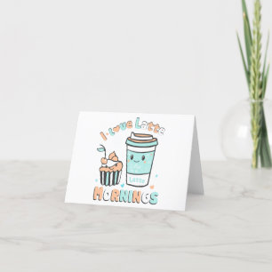 Ik hou van Latte Mornings Feestdagen Kaart