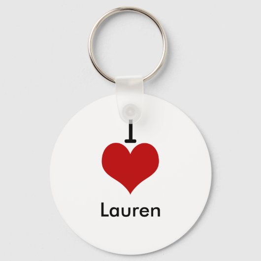 Ik hou van Lauren Sleutelhanger (Voorkant)