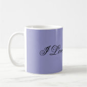 Ik hou van lavendel koffiemok (Links)