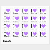 Ik hou van lavendel vierkante sticker (Vel)