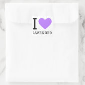 Ik hou van lavendel vierkante sticker (Tas)