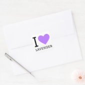 Ik hou van lavendel vierkante sticker (Envelop)