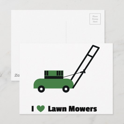 Ik hou van Lawn Mowers Briefkaart (Voorkant / Achterkant)