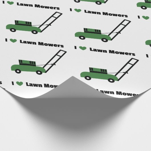 Ik hou van Lawn Mowers Cadeaupapier (Hoek)