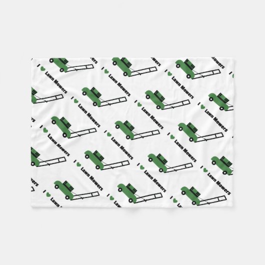 Ik hou van Lawn Mowers Fleece Deken (Voorkant (Horizontaal))