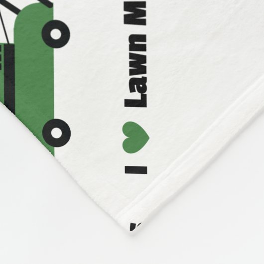 Ik hou van Lawn Mowers Fleece Deken (Hoek)