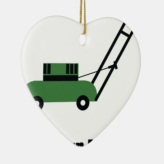 Ik hou van Lawn Mowers Keramisch Ornament (Rechts)