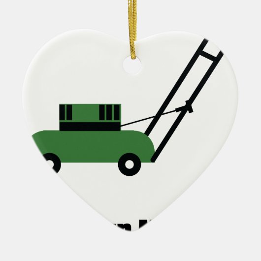 Ik hou van Lawn Mowers Keramisch Ornament (Voorkant)