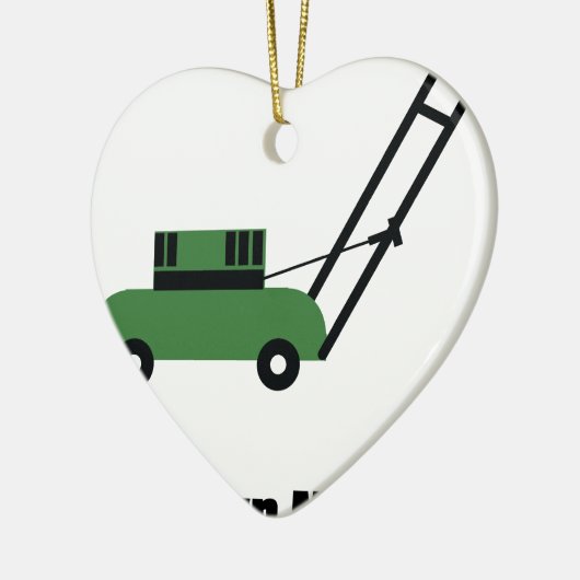 Ik hou van Lawn Mowers Keramisch Ornament (Links)