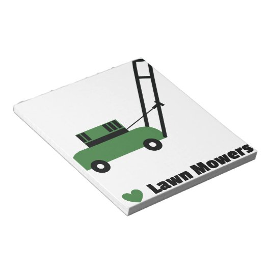 Ik hou van Lawn Mowers Notitieblok (Schuin)