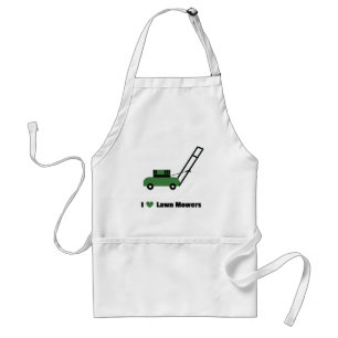 Ik hou van Lawn Mowers Standaard Schort