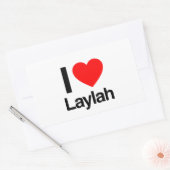 ik hou van laylah rechthoekige sticker (Envelop)