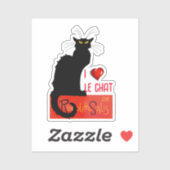 Ik hou van Le Chat Noir Sticker (Vel)