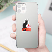 Ik hou van Le Chat Noir Sticker (Telefoon)