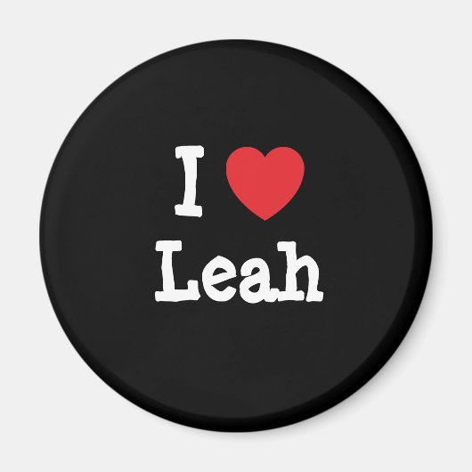 Ik hou van Leah hart T-shirt Magneet (Voorkant)