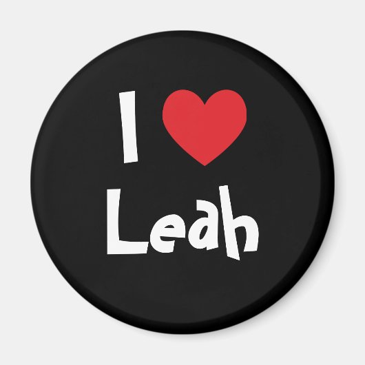 Ik hou van Leah Magneet (Voorkant)