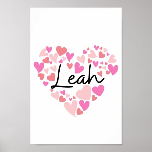 Ik hou van Leah Poster (Voorkant)