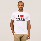 Ik hou van Leah T-shirt (Voorkant volledig)