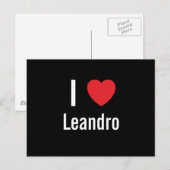 Ik hou van Leandro Briefkaart (Voorkant / Achterkant)