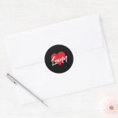 Ik hou van Leann voornaam Ronde Sticker (Envelop)