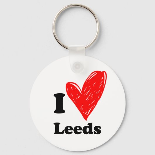 Ik hou van Leeds Sleutelhanger (Voorkant)