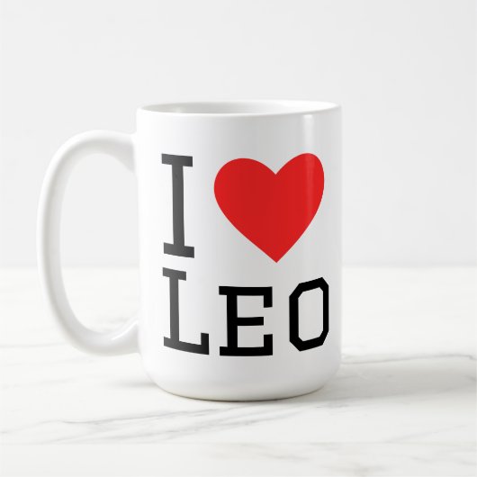 Ik hou van Leeuw Koffiemok (Links)