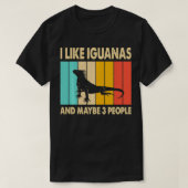 Ik hou van leguanen en misschien 3 mensen Iguana L T-shirt (Design voorkant)