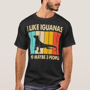 Ik hou van leguanen en misschien 3 mensen Iguana L T-shirt